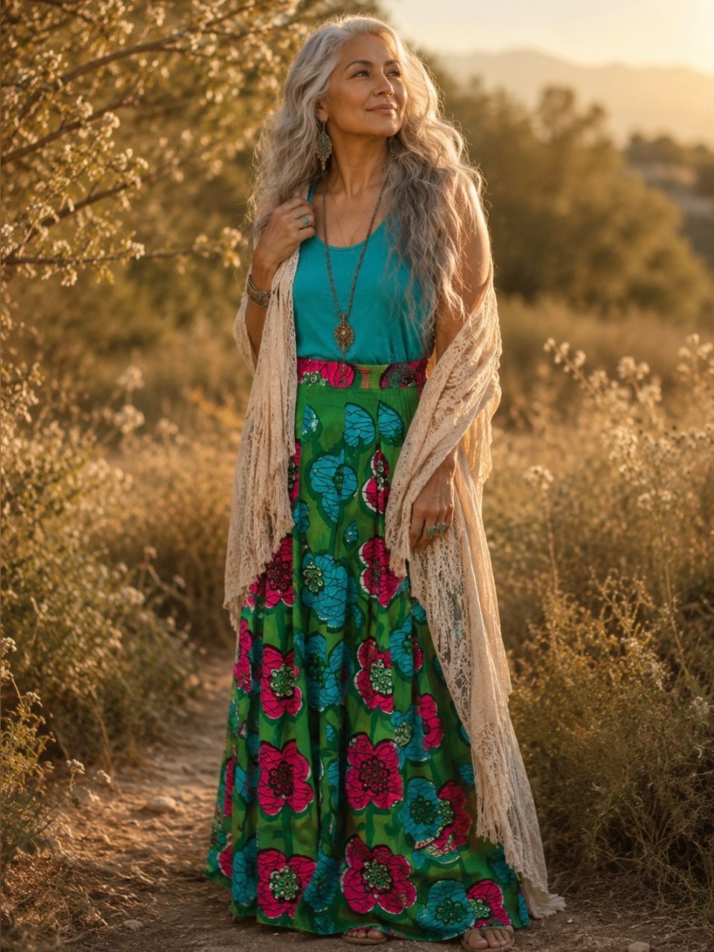 Ethically Made - Francis + Benedict African Wax Print Maxi Skirt Size XS